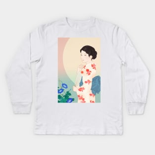 Morning glory Kids Long Sleeve T-Shirt